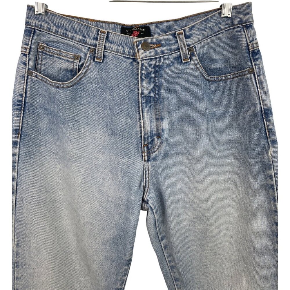 Vintage American Eagle Dungarees Light Blue Denim Jeans Mens Size 30 x 32 - Picture 3 of 6